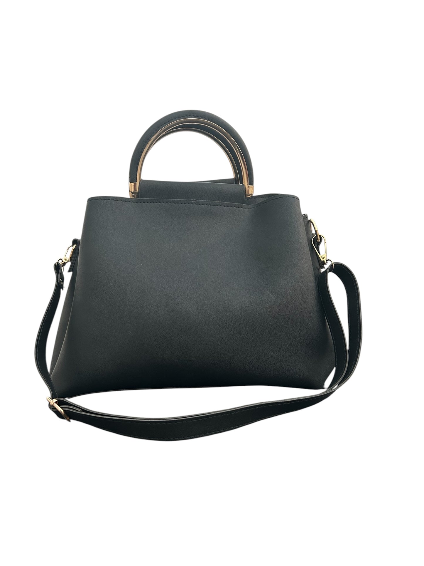 Triple Compartment Chic Bag – Black