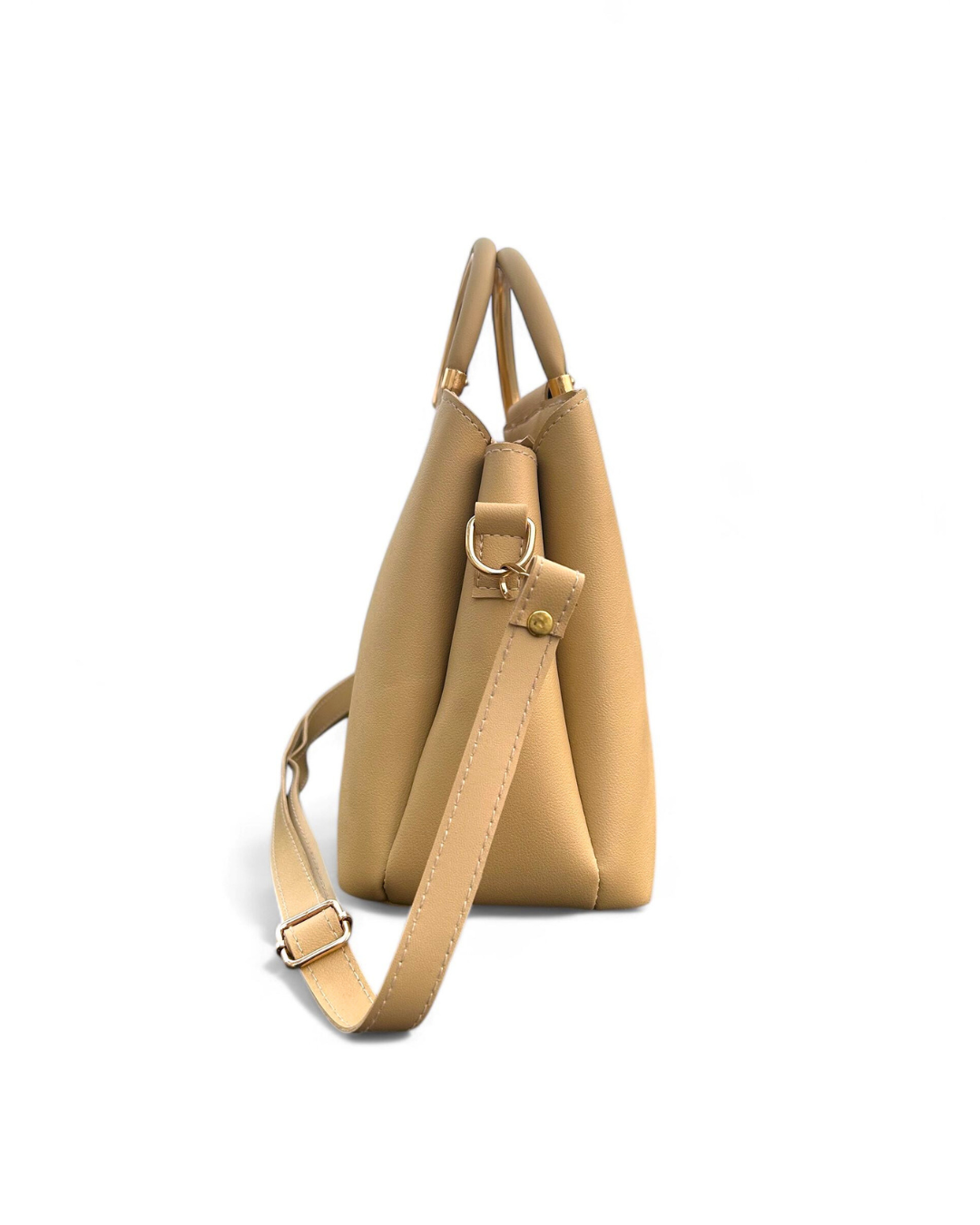 Triple Compartment Chic Bag – Beige