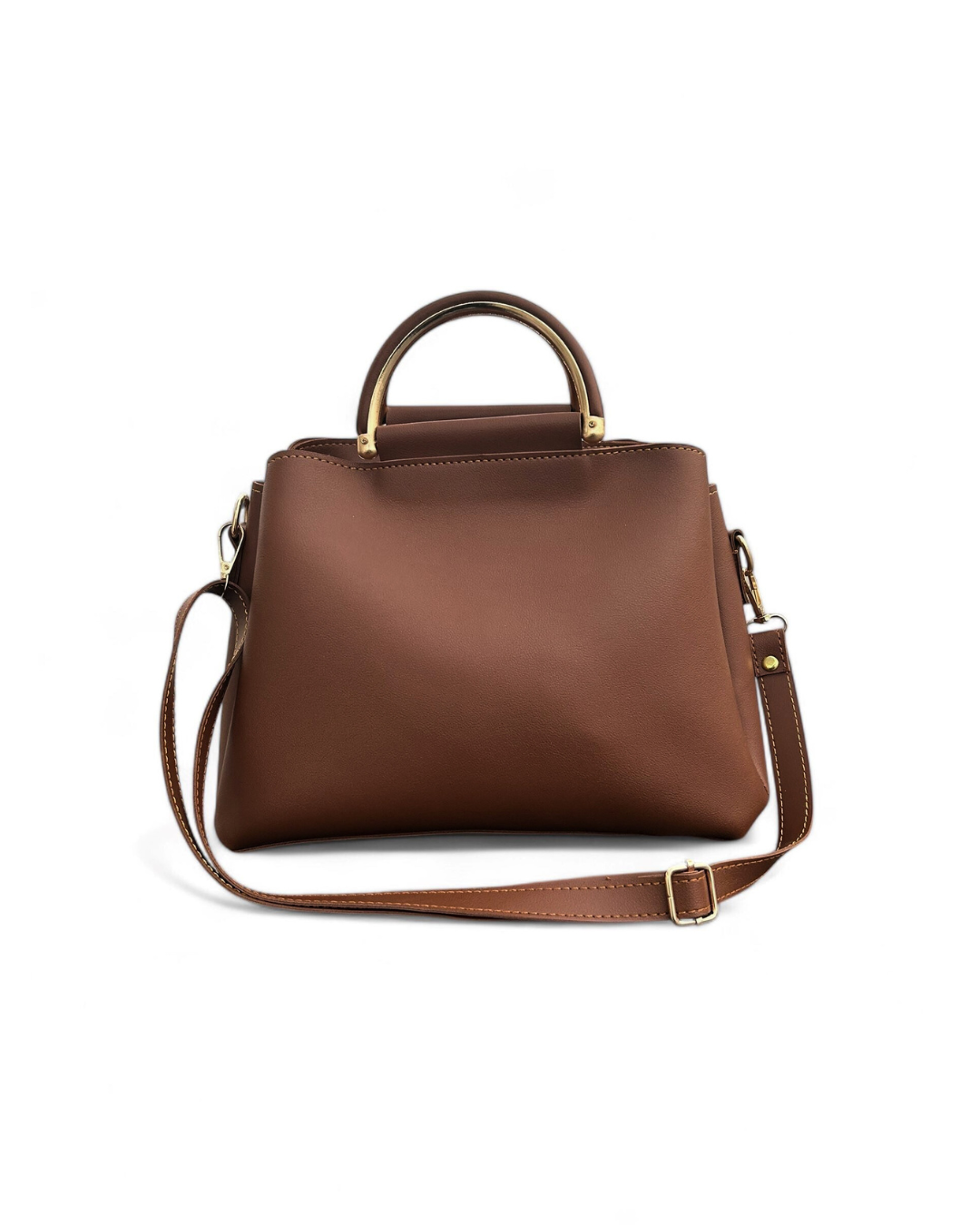 Triple Compartment Chic Bag – Brown